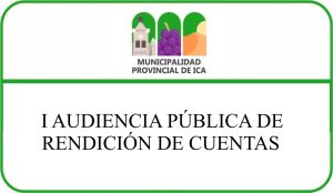 I AUDIENCIA PÚBLICA DERENDICIÓN DE CUENTAS