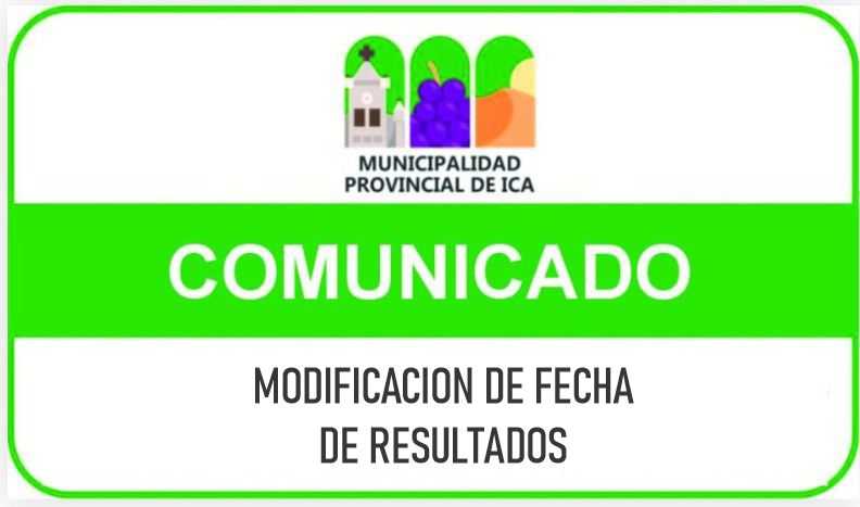 MODIFICACION DE FECHA DE RESULTADOS