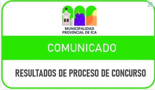 RESULTADOS DE PROCESO DE CONCURSO