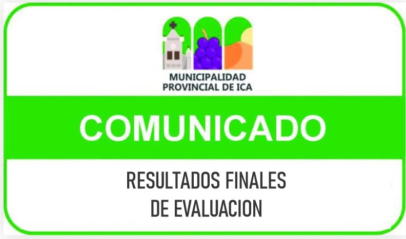 RESULTADOS FINALES DE EVALUACION